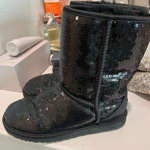 Black Sequin Uggs - Size 9